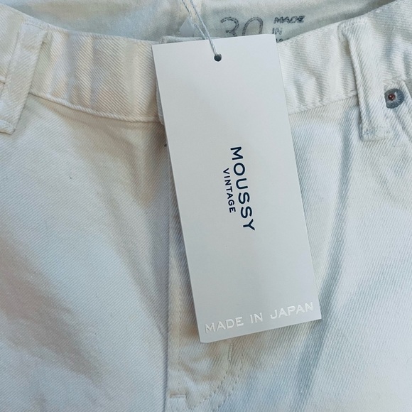 Moussy Vintage MV Buffalo Skinny White Mid Rise Fray Step Cut Hem Jean Size 30 - Picture 11 of 16